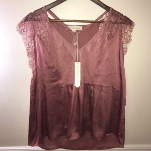 Lovestitch Kaylee Satin Blouse W/ Cami- Size S